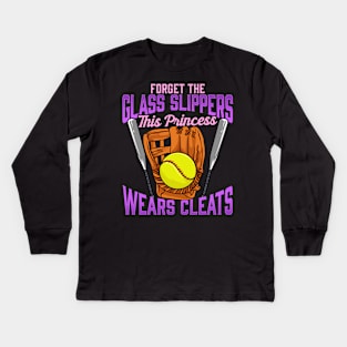 Forget Glass Slippers This Princess Wears Cleats Kids Long Sleeve T-Shirt